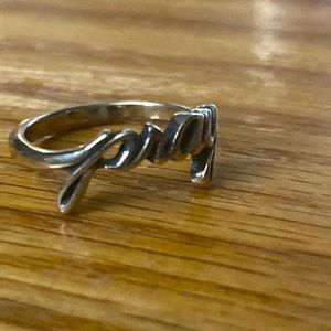 James Avery "Pray" Ring” sterling size 7.